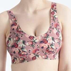 Anna Sui x Knix Collaboration Rose Bouquet LuxeLift Tech Pullover Bra - Size XL